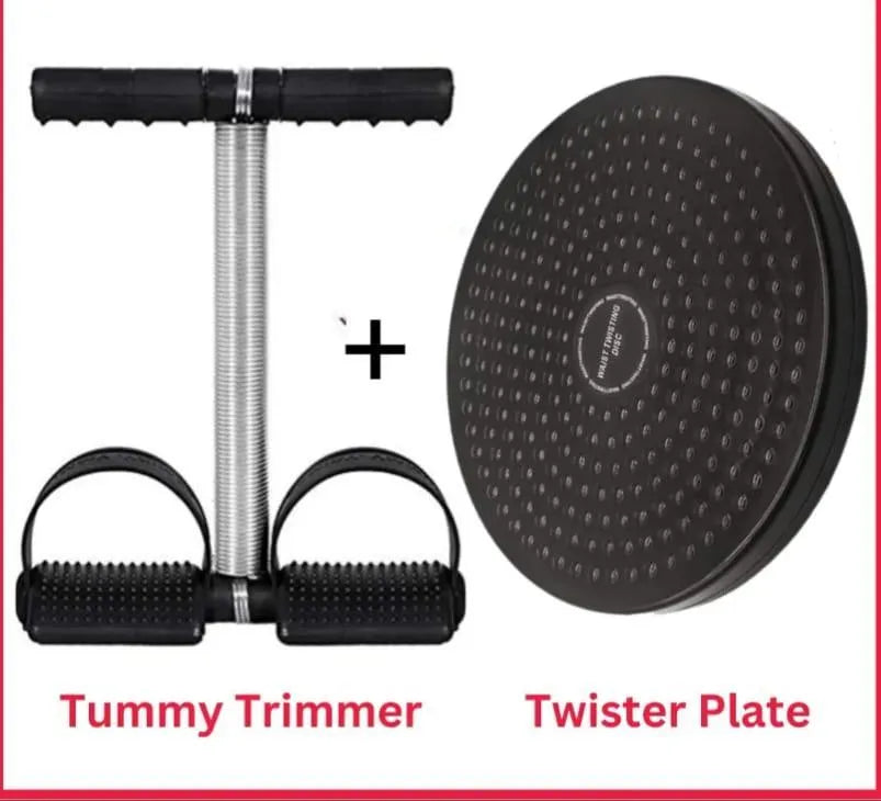 Home Gym Twister & Tummy Trimmer Set Black Iron