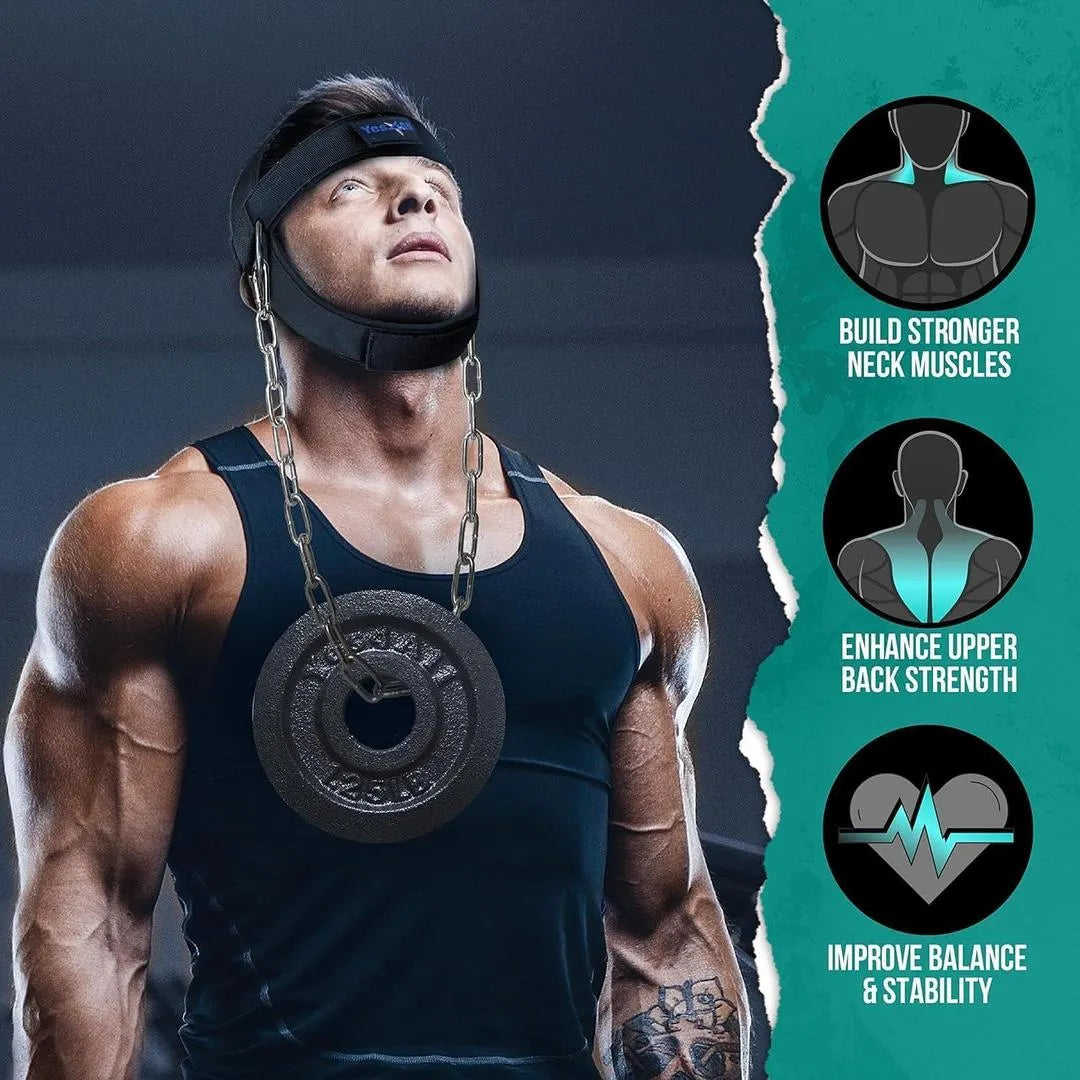 Adjustable Steel Chain Neck Pull Rope for Gym Fitness
