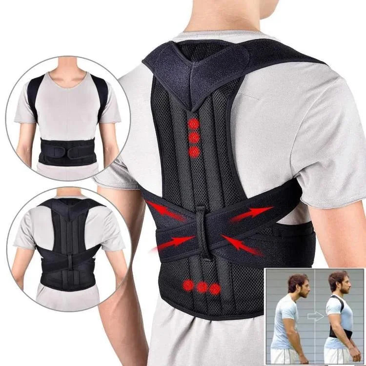 Posture Corrector for Men & Women – Adjustable Back Support Belt